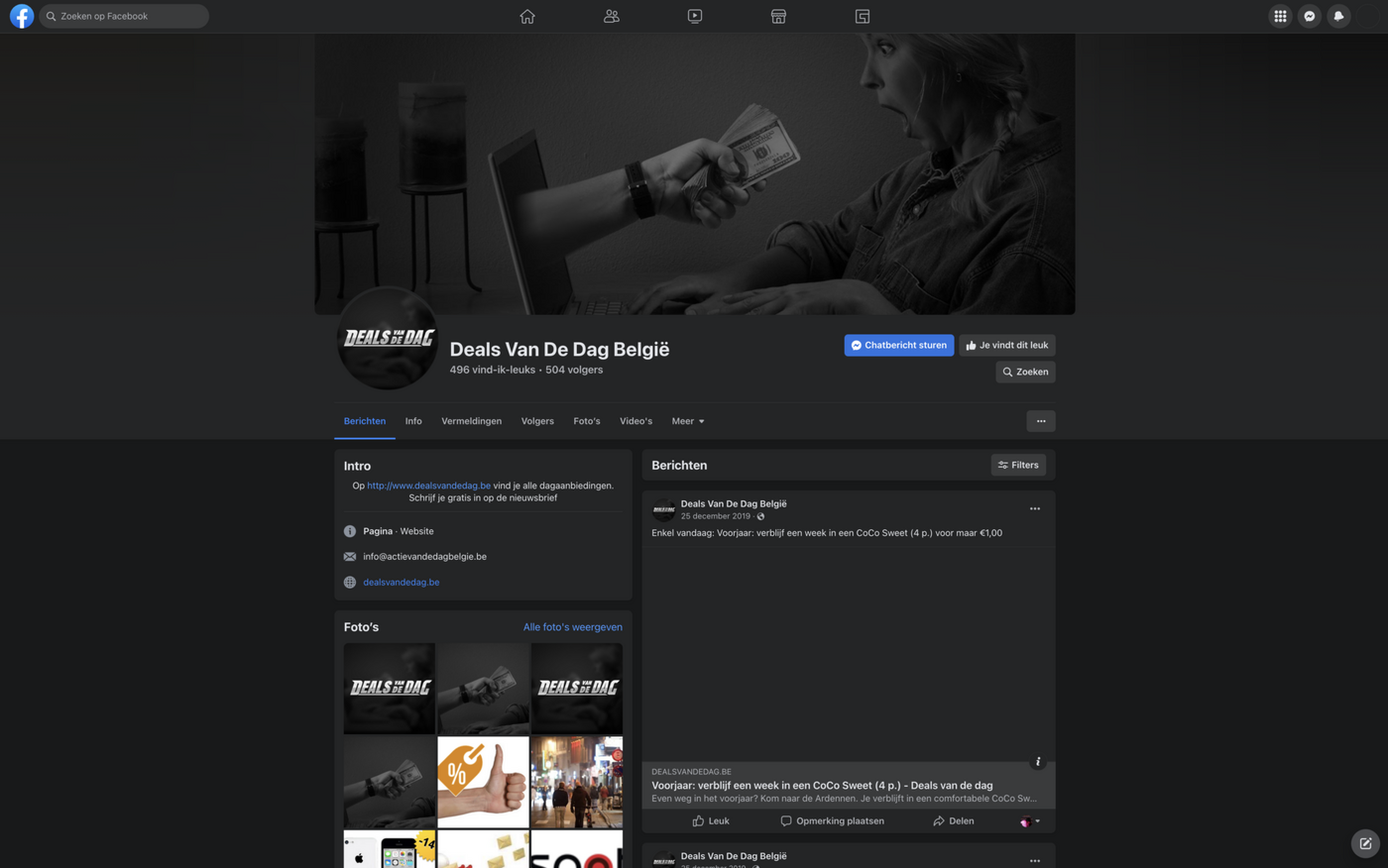 Facebook pagina design