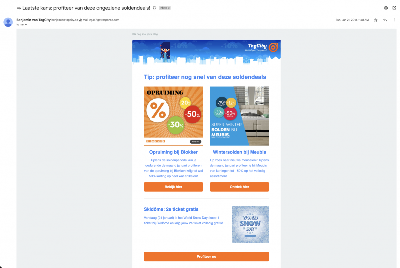 basis nieuwsbrief onderdeel van totaal pakket branding