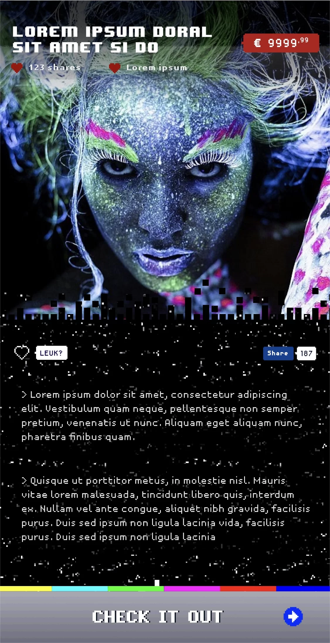 default pixel art interface