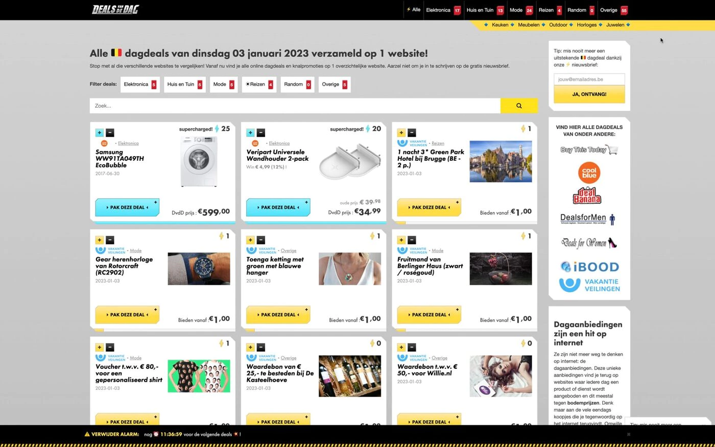 Screenshot Deals Van De Dag Feed