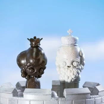 Het Fysiek Schaakspel in met Pixipops Pion karakters in de hoofdrol.