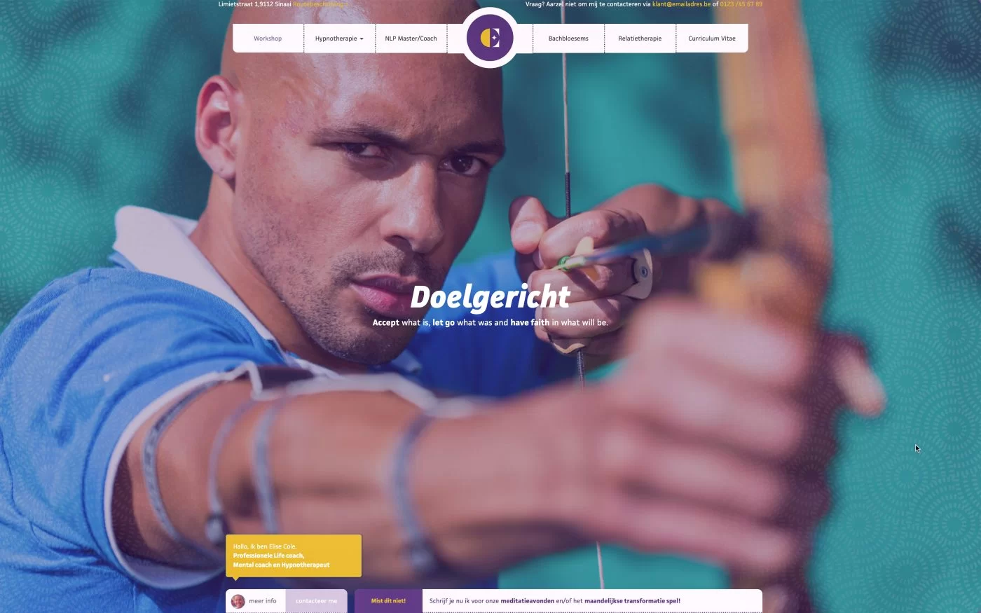 Doelgerichte Boogschieter Header afbeelding Webdesign