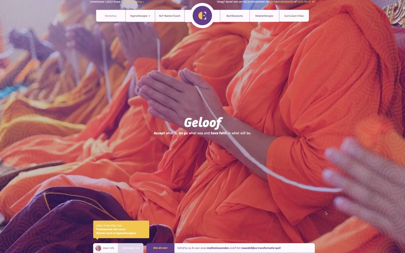 Geloof Header afbeelding Webdesign