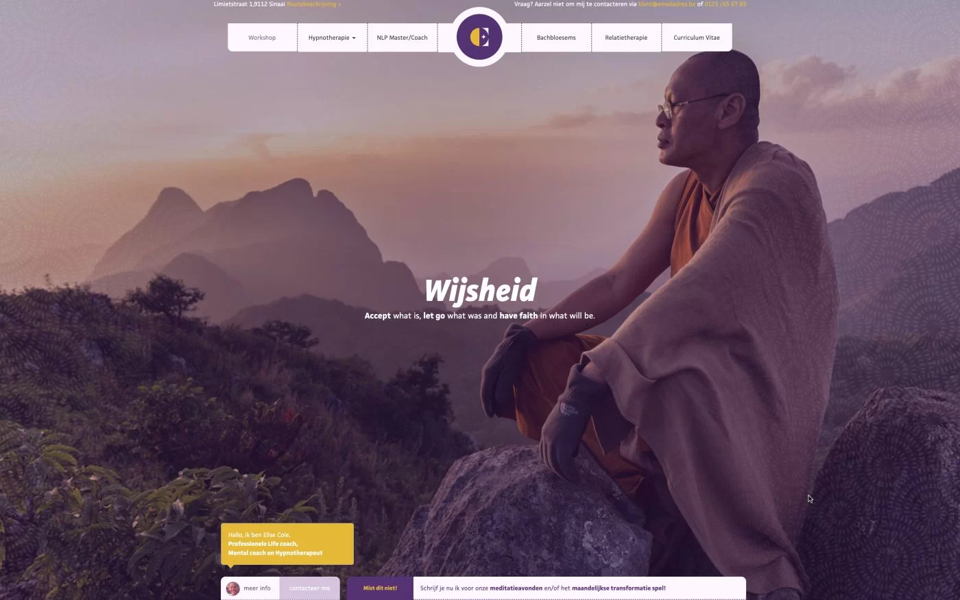 Wijsheid Header afbeelding Webdesign