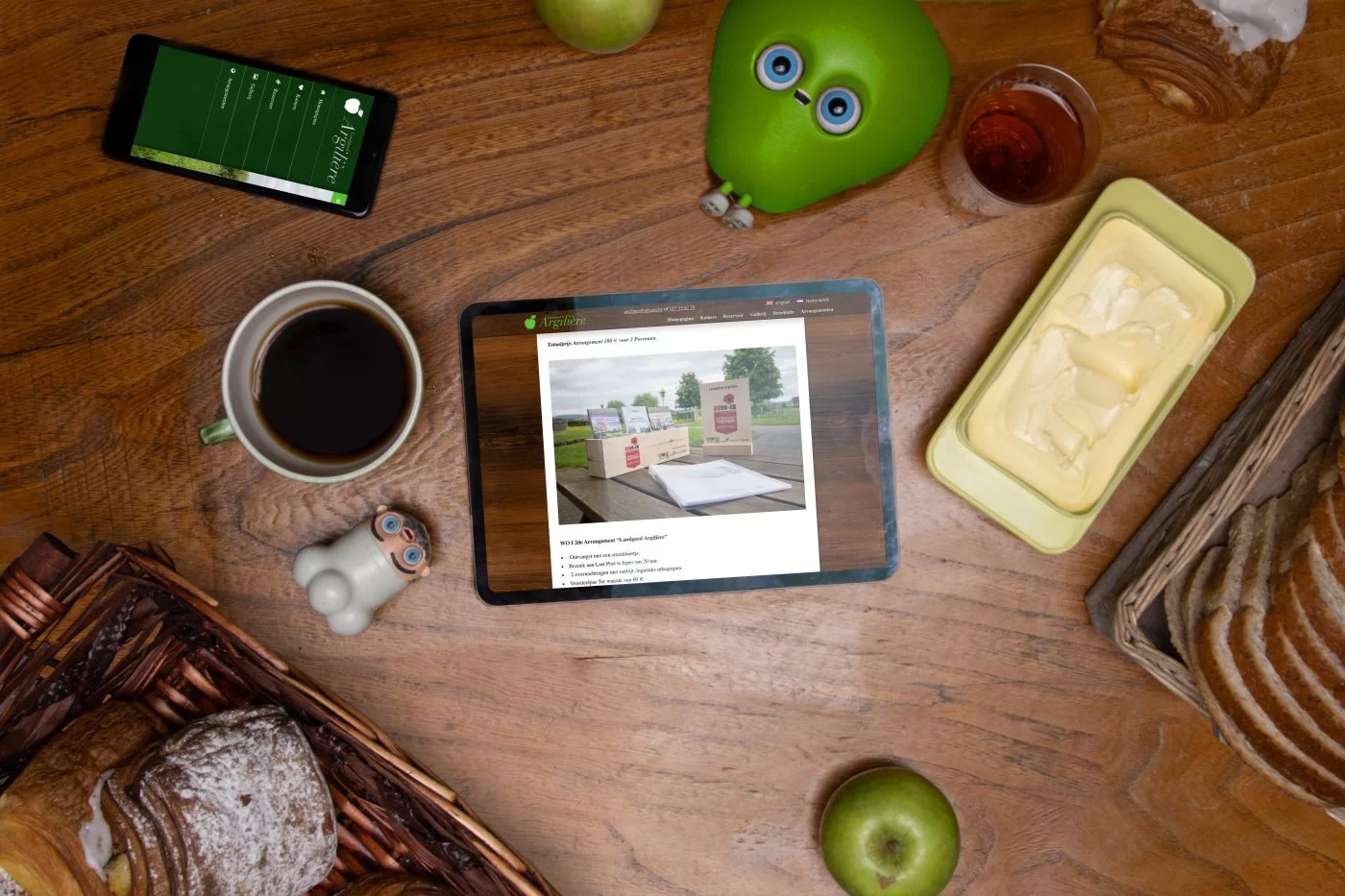 Mockup voor Webdesign voor een Bed and Breakfast uit Poperinge