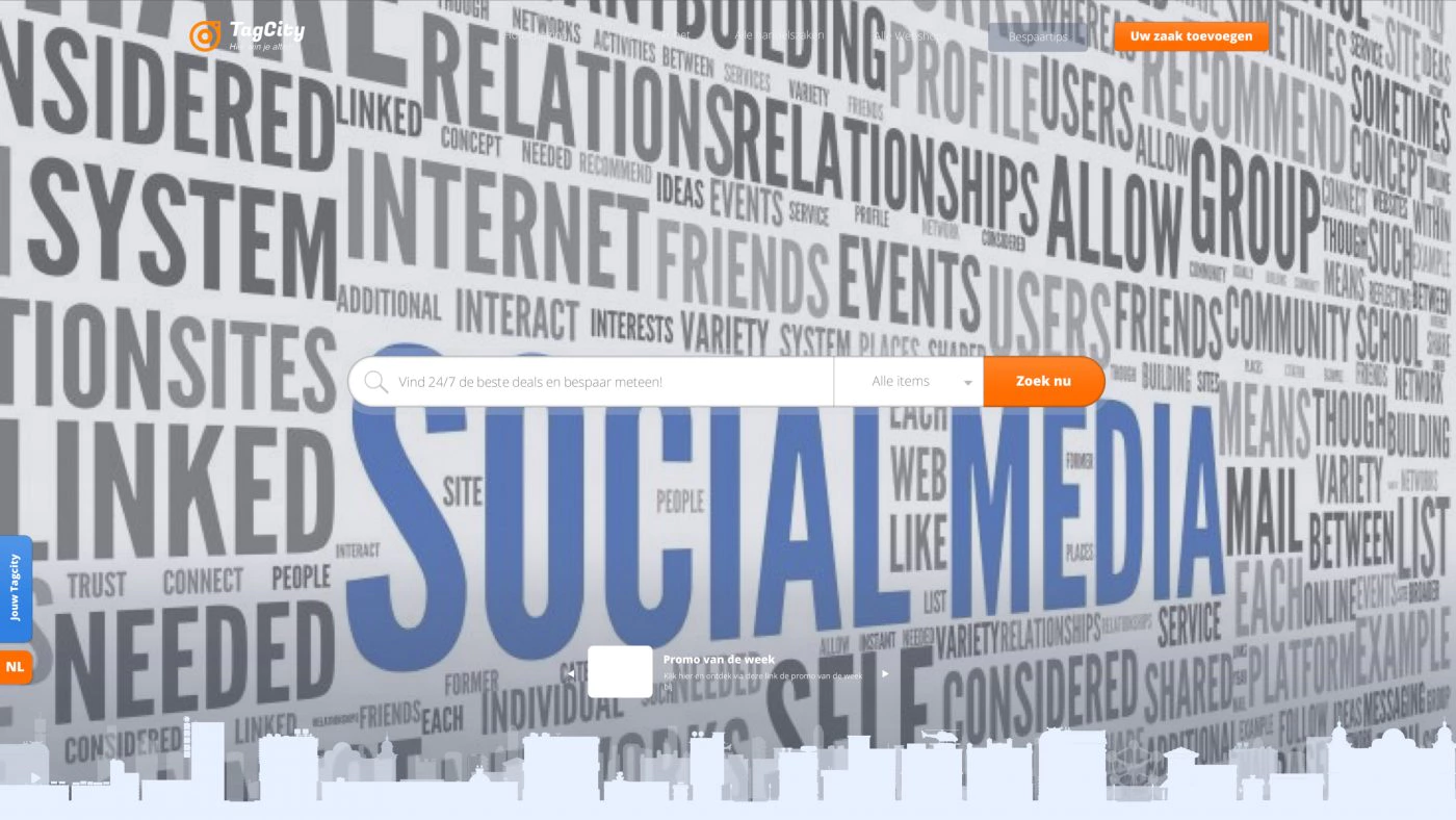 voorbeeld van een homepagina take over met te veel tekst