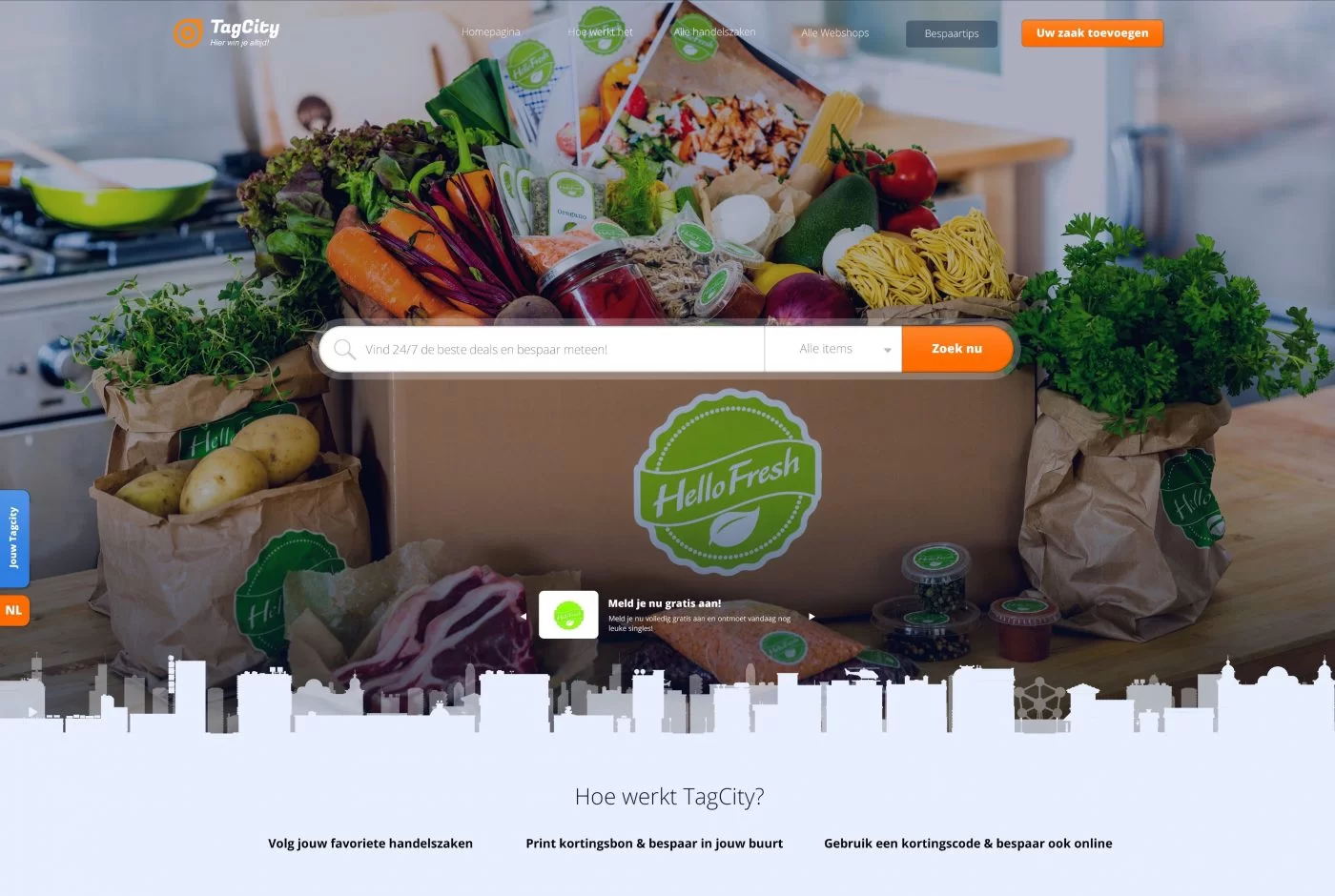 webdesign hello fresh homepage take-over