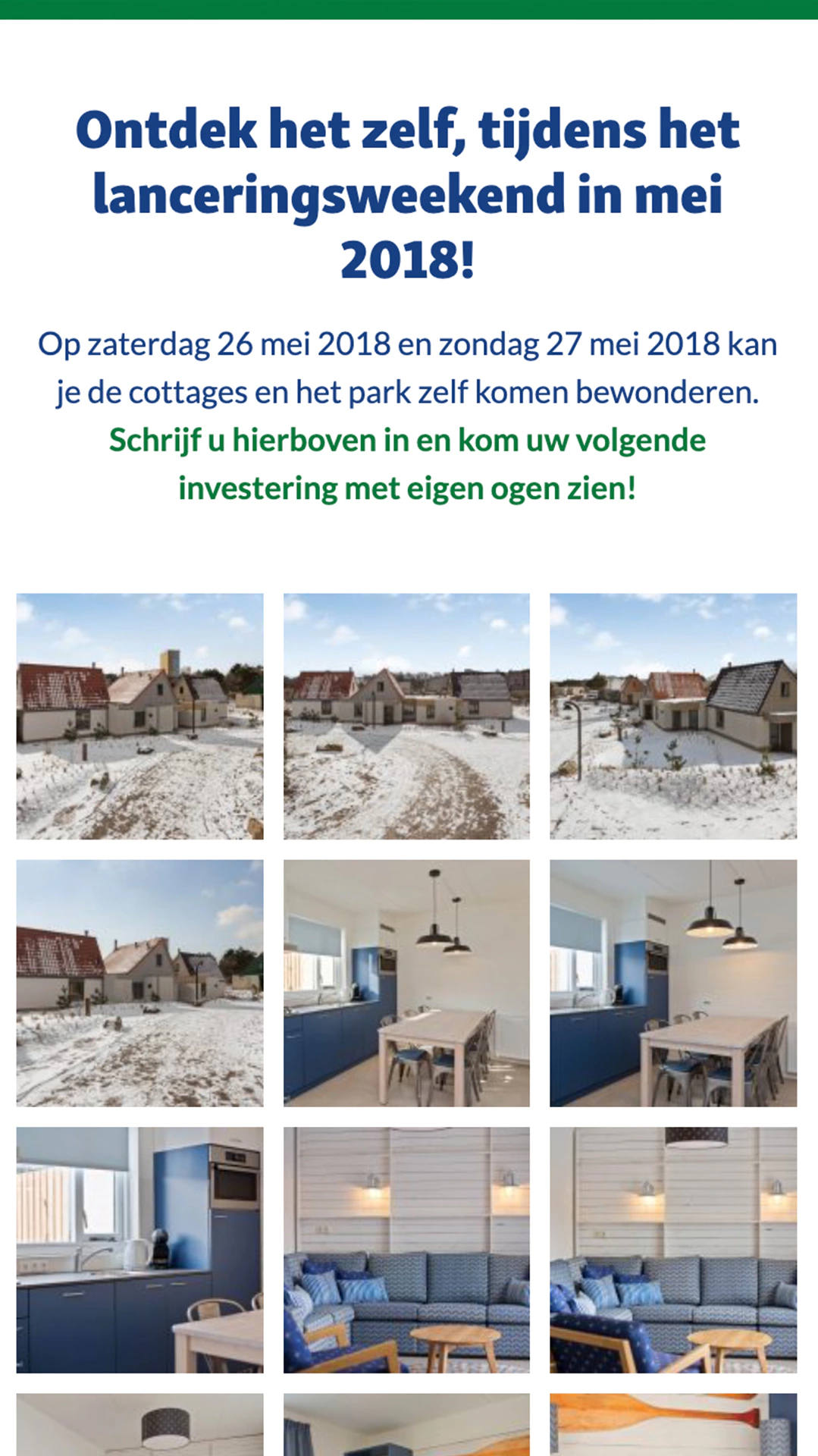 Screenshot fotogalerij mobiel Facebook Reclame Campagne website