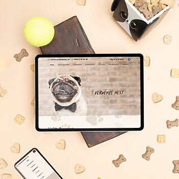 Warm, Organic and Cosy Web Design for Local dog grooming salon from Poperinge - 't Verwende Nest