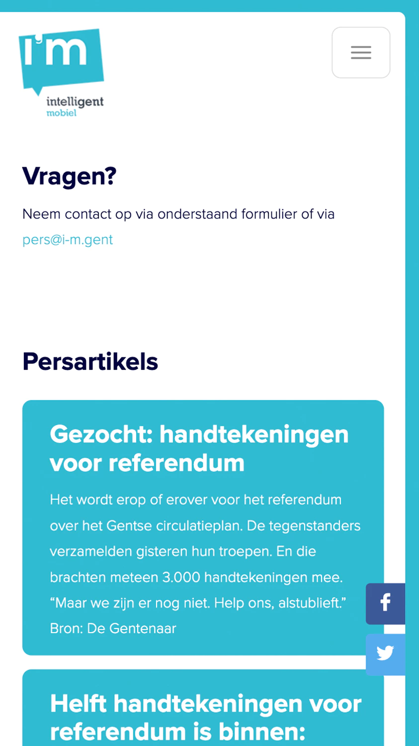 webdesign perspagina op mobiel toestel