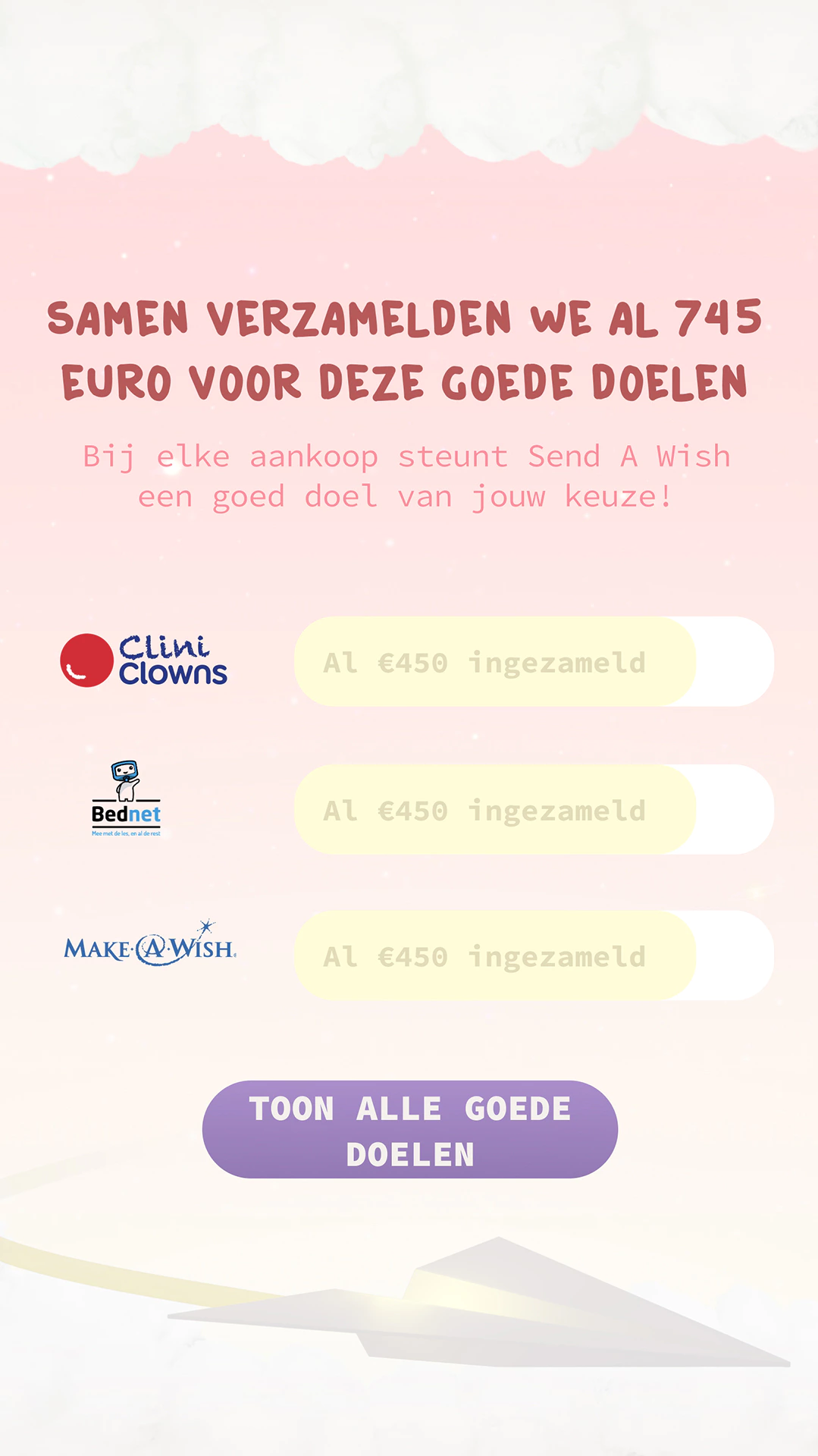 Screenshot webdesign donatie pagina mobiel