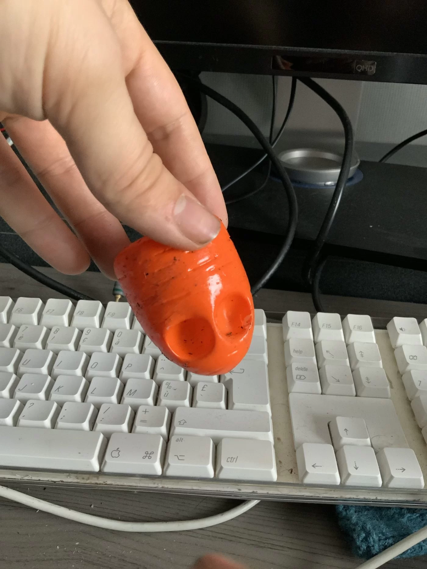 Behind de scenes 3D print en ontwerp proces, wortel