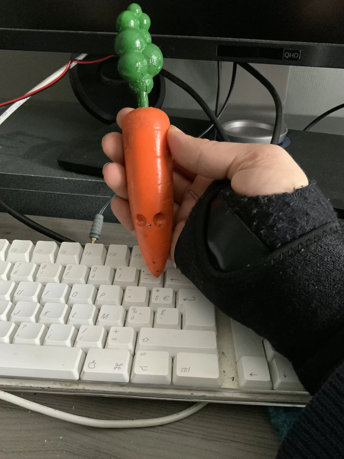 Behind de scenes 3D print en ontwerp proces, wortel