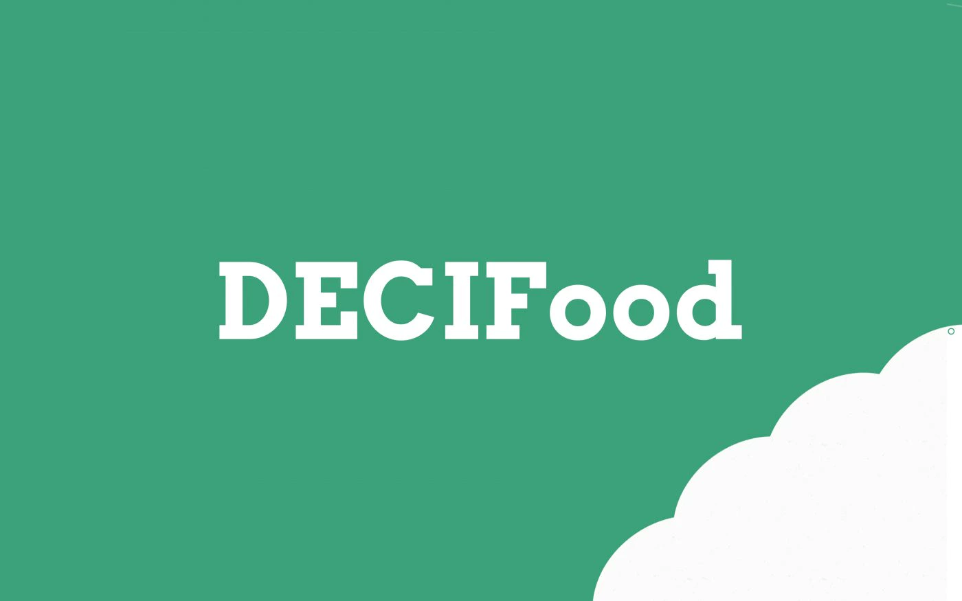 Decifood logo branding
