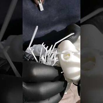 3D printing ASMR: 3D support removal from body of our chess castle art toy
