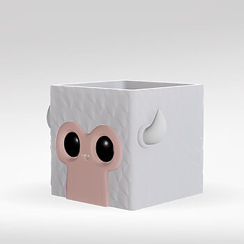 Baby Yeti Pixel Pot (3D print STL)